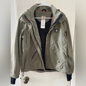 Carhartt For Women - Waterproof Breathable Zip & Snap Hooded Coat - Size XS